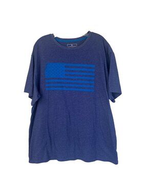 Mens Tshirt XL Blue American Flag Print Patriotic